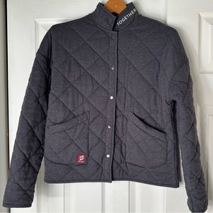 Peloton Quilted Jacket Gray Women Size Small